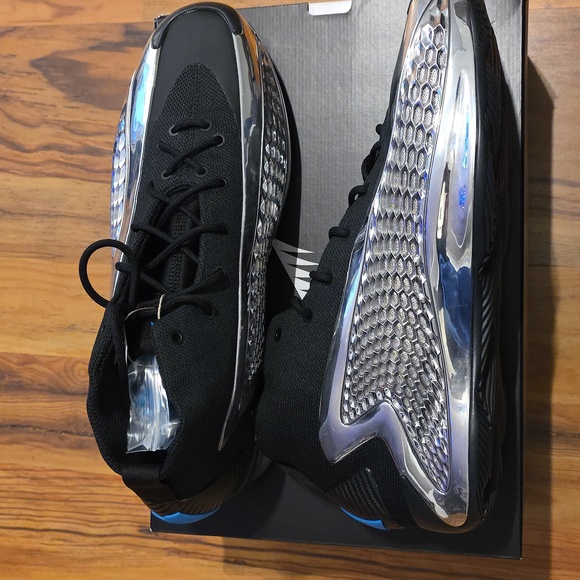 NEW Adidas AE Anthony Edwards 1 Silver Metallic - Picture 3 of 10